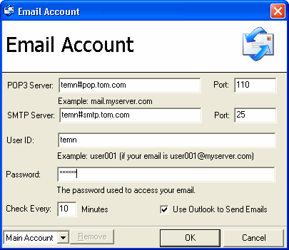 Email Account - Aldo's SPAM Cleaner