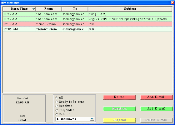 View messages - Mail Trustee