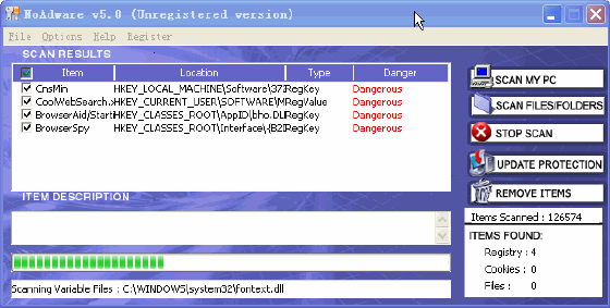 The Screenshot of NoAdware