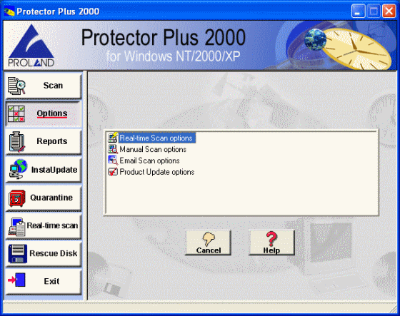 Protector Plus Anti-virus Options