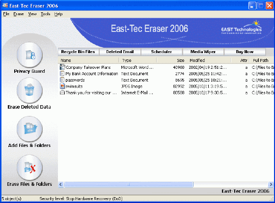 East-Tec Eraser 2006