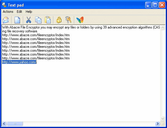 The Screenshot of Abacre File Encryptor