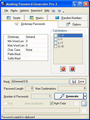 Dictionary Mask Wizard