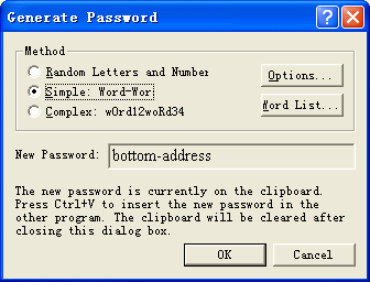 Generate Password - Password Tracker Deluxe