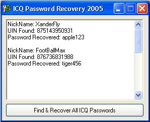 ICQ Password Recovery