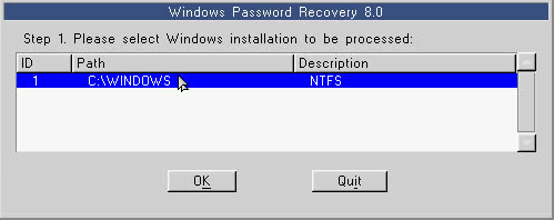 Windows Password Recovery