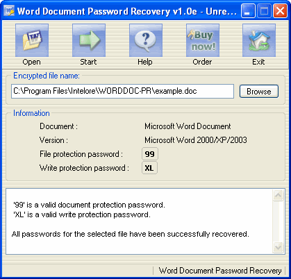 Word Document Password Recovery