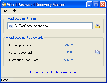 Word Password Recovery Master