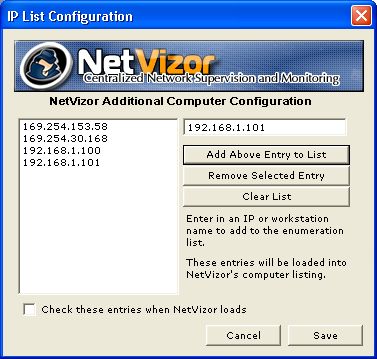 Screenshots of Spytech NetVizor - IP Configuration
