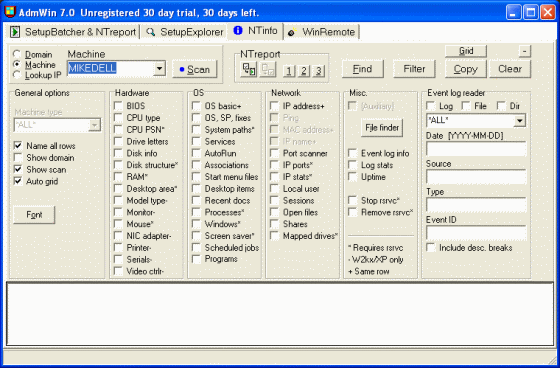 NTinfo screenshot of AdmWin