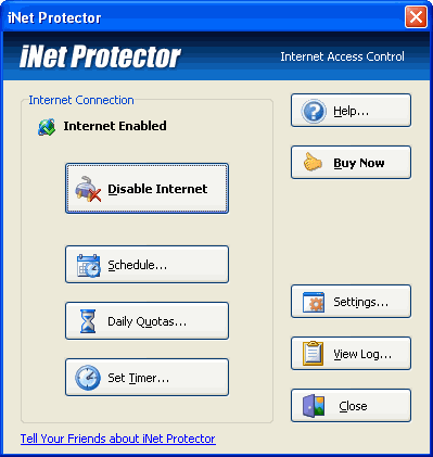 Main interface - iNet Protector