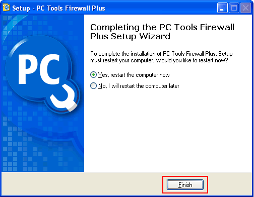 Main interface - PC Tools Firewall Plus