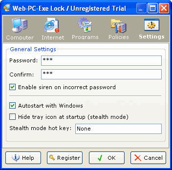 Web-PC-Exe Lock