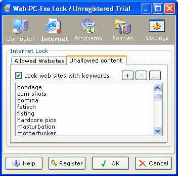 Internet - Web-PC-Exe Lock