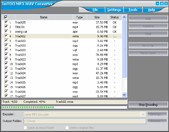 Convert - ImTOO MP3 WAV Converter