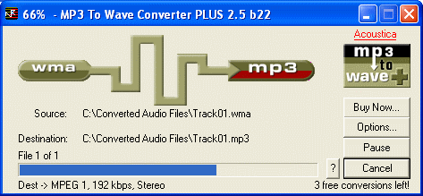 Convert wma to mp3 - MP3 To Wave Converter PLUS