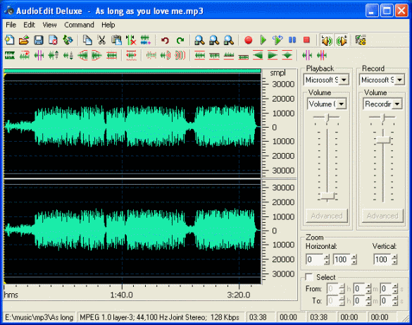 screenshot of audio burner