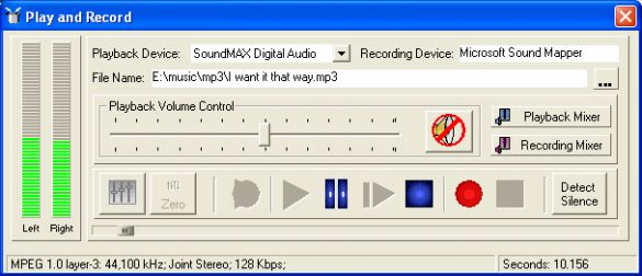 Play and Record digital audio file