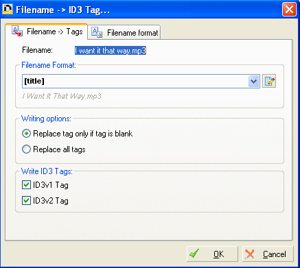 screenshot of mp3 tag editor