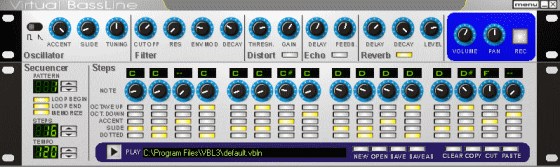 Screenshot of Virtual BassLine