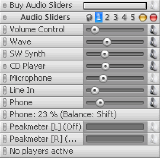 Main window - Audio Sliders