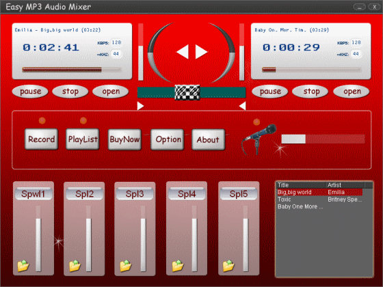 Screenshot of Easy MP3 Audio Mixer - Add Other Mp3