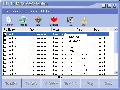 CD To MP3 WAV Maker