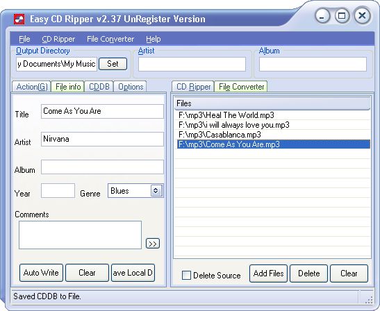the file converter and the ID3 editor