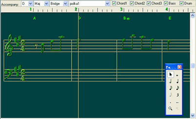 screenshot of edit melody