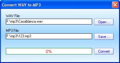 converting wav to mp3 with the midi converter