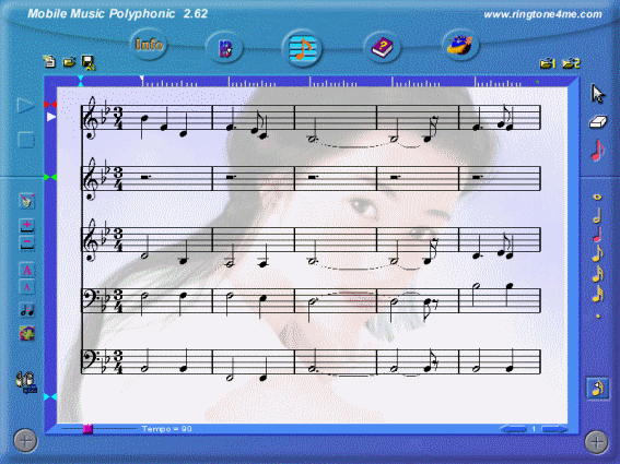 screenshot of Mobile Music Polyphonic