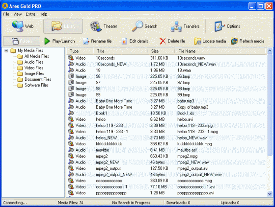 The Screenshot of mp3 music managing software