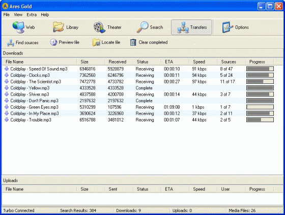 The Screenshot of media library