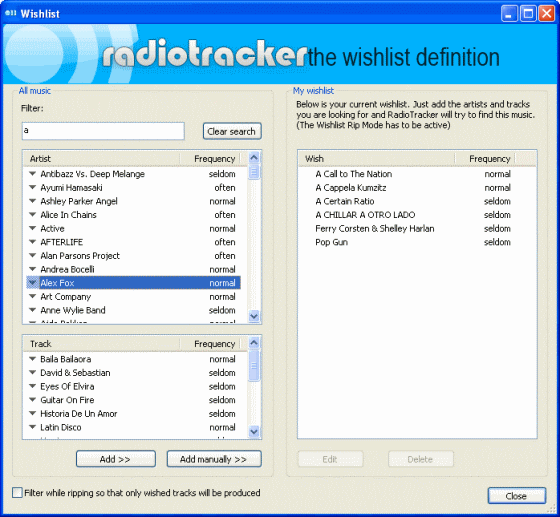 Rip Mode of Radiotracker
