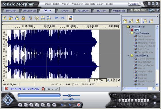 Screenshot of AV Music Morpher Gold