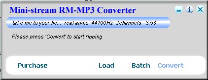 screenshot of Mini_stream RM_MP3 Converter