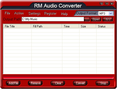 screenshot of RM Audio Converter 