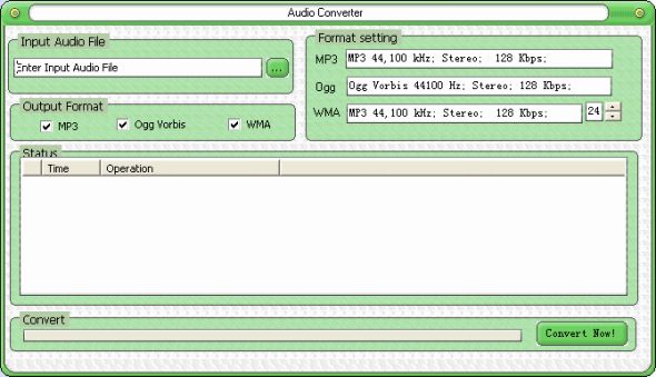 Audio Conver window of ID3 editor