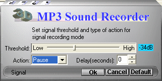 set signal threshold and type of action