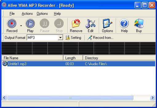 Alive WMA MP3 Recorder built in a track editor to edit recorded file