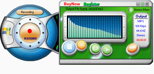 the main screen of audio converter for converting RM to MP3, AVI to MP3, MOV to MP3, FLASH to MP3