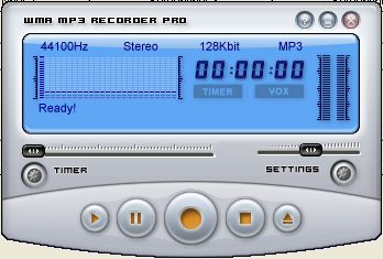 Main window - i-Sound WMA/MP3 Recorder Pro