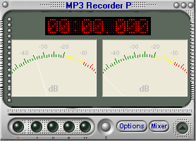 the screenshots of mp3 recording tool