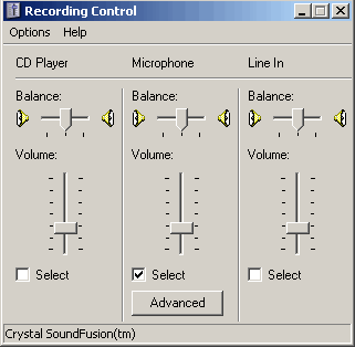 the screenshots of mp3 recording tool