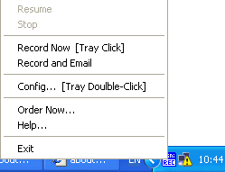 icon of volume recording software at system tray