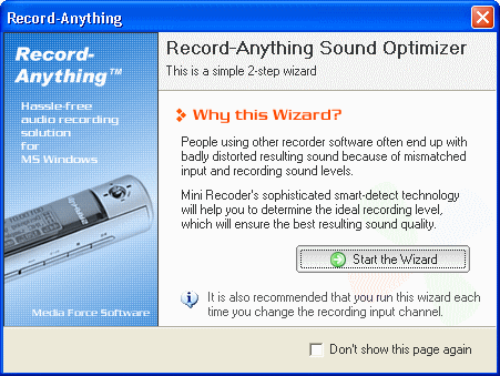 sound optimizer built in Record Anything