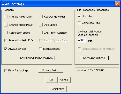 The Settings of QuickTime recorder
