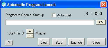 the window of automatic program launch