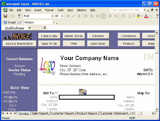 Excel Invoice Manager Express