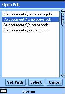 Mobile Database Viewer(Access,xls,Oracle)